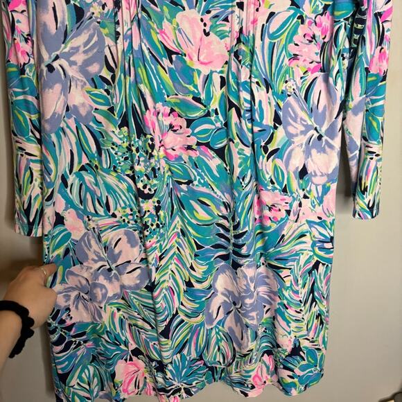 Lilly Pulitzer Aubrey Printed Mini Dress in Multi Bermudaful Tropical - Picture 5 of 9